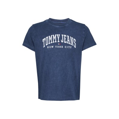 тениска,дамски,топове,tommy,jeans,varsity,logo,crew,neck,t,shirt,dark,navy