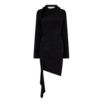 рокля,дамски,поли,и,рокли,off,white,drape,detail,mini,dress,black