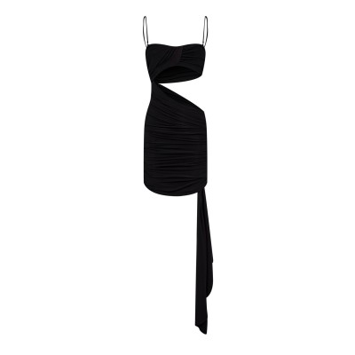 рокля,дамски,поли,и,рокли,off,white,drape,strapless,dress,black