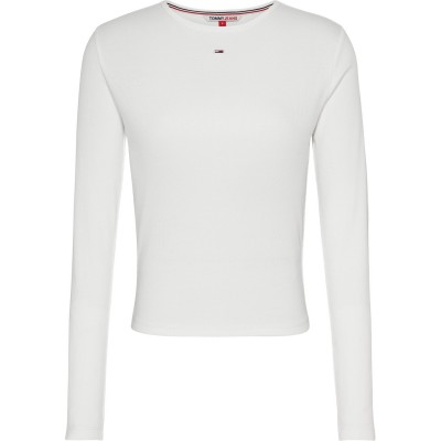 дамски,тениски,tommy,jeans,tjw,bby,essential,rib,ls,white