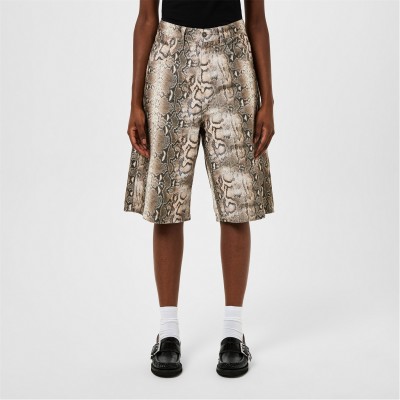 дамски,къси,панталони,jaded,london,faded,animal,print,jorts.,boa,snake
