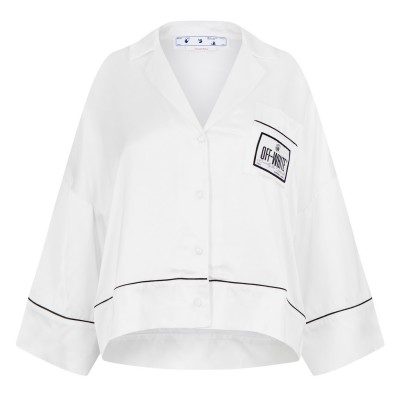 пижама,дамски,ризи,off,white,satin,pyjama,crop,shirt,white