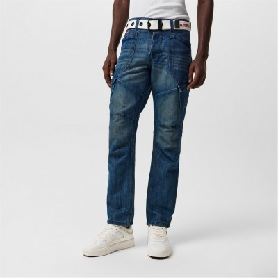 мъжки,дънки,мъжки,дънки,lee,cooper,belted,cargo,jeans,mens,mid,wash