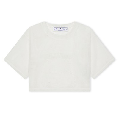 тениска,дамски,топове,off,white,mesh,logo,cropped,t,shirt,white