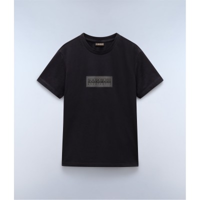 тениска,дамски,топове,napapijri,women's,box,logo,short,sleeve,t,shirt,black,041