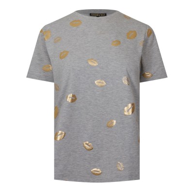 тениска,дамски,топове,biba,biba,logo,t,shirt,lds,lips,print