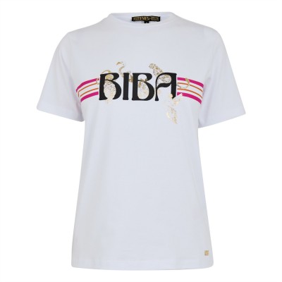 тениска,дамски,топове,biba,biba,logo,t,shirt,animal,print