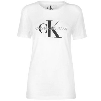 тениска,дамски,тениски,calvin,klein,jeans,logo,t,shirt,bright,white