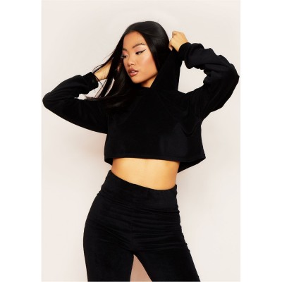 суичър,дамски,горнища,с,качулка,missy,empire,cropped,hoodie,black