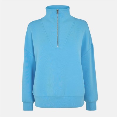 блуза,дамски,горнища,с,качулка,дамски,ежедневни,облекла,varley,hawley,half,zip,sweatshirt,azure,blue