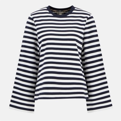 блуза,дамски,горнища,с,качулка,дамски,ежедневни,облекла,barbour,robyn,striped,sweatshirt,dark,navy,str