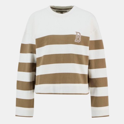 дамска,блуза,дамски,ежедневни,облекла,barbour,women,s,faye,relaxed,fit,crew,sweatshirt,brown,stripe