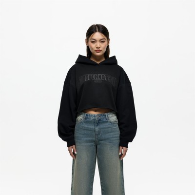 суичър,дамски,горнища,с,качулка,good,for,nothing,cropped,hoodie,black
