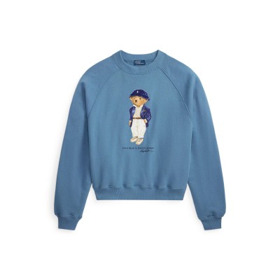 дамска,блуза,дамски,ежедневни,облекла,polo,ralph,lauren,women,s,bear,crew,sweatshirt,camp,blue