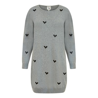 туника,дамски,поли,и,рокли,дамски,плетени,дрехи,yumi,yumi,grey,heart,print,relaxed,fit,tunic,dress,grey