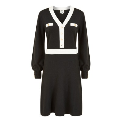 рокля,дамски,поли,и,рокли,дамски,плетени,дрехи,yumi,yumi,black,knitted,shirt,dress,black