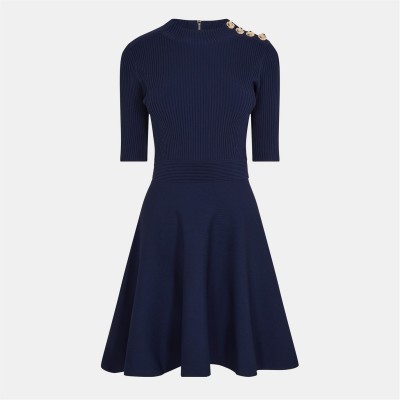 рокля,дамски,поли,и,рокли,дамски,плетени,дрехи,ted,baker,lilano,dress,navy