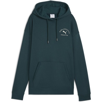 дамски,суичър,дамски,горнища,с,качулка,puma,women,s,class,relaxed,overhead,tech,fleece,hoodie,green,terrain