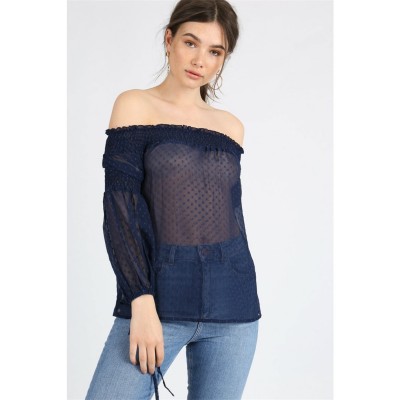 дамски,топове,influence,shirrd,bardot,t,ld99,navy