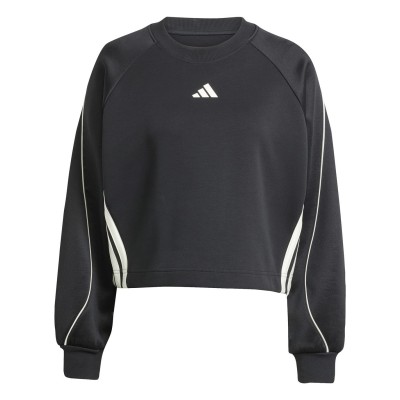 дамска,блуза,дамски,блузи,adidas,stadium,3,stripes,crewneck,sweatshirt,womens,black,white