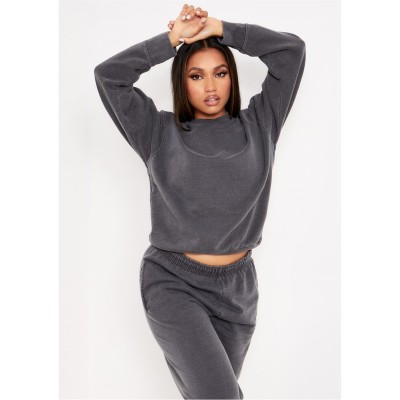 блуза,дамски,блузи,missy,empire,oversized,sweatshirt,charcoal