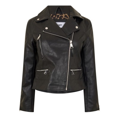 яке,дамски,якета,и,палта,dkny,women's,faux,leather,jacket,black