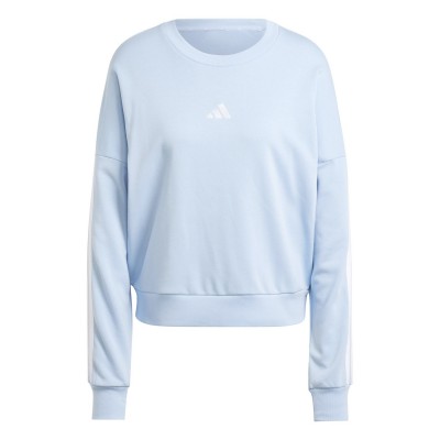дамска,блуза,промоция,на,зимни,облекла,разпродажба,adidas,дамски,блузи,adidas,studio,lounge,3,stripes,sweatshirt,womens,glow,blue