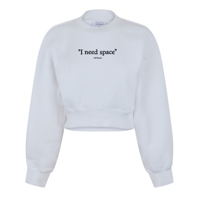 блуза,дамски,горнища,с,качулка,дамски,ежедневни,облекла,off,white,i,need,space,cropped,crew,neck,sweater,white