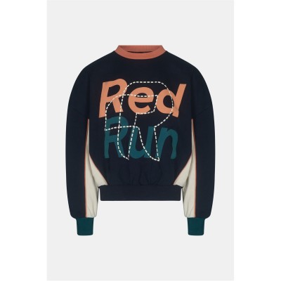 блуза,дамски,горнища,с,качулка,дамски,ежедневни,облекла,red,run,red,run,crew,graphic,sweater,navy