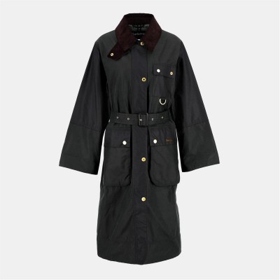 яке,дамски,якета,и,палта,barbour,women's,milda,waxed,trench,belted,wax,jacket,fern,sage