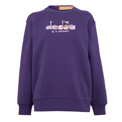 дамска,блуза,дамски,блузи,diadora,diadora,eye,crew,neck,sweater,womens,purple,glass