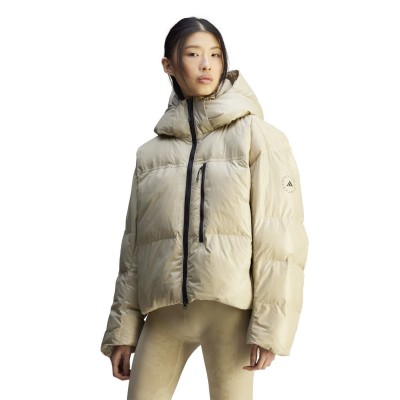 яке,дамски,якета,и,палта,adidas,by,stella,mccartney,women's,truenature,windproof,detachable,hood,long,sleeve,oversized,fit,short,puffer,jacket,desert,sand