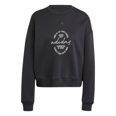 дамска,поларена,блуза,разпродажба,adidas,дамски,блузи,adidas,signature,graphic,print,fleece,loose,sweatshirt,womens,black