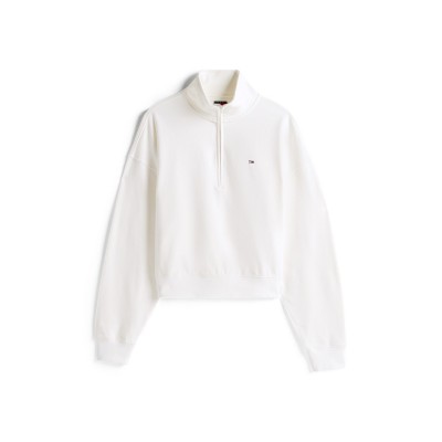 промоция,на,зимни,облекла,дамски,горнища,с,качулка,дамски,ежедневни,облекла,tommy,jeans,tj,flag,quarter,zip,ld54,ecru