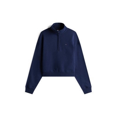 дамски,горнища,с,качулка,дамски,ежедневни,облекла,tommy,jeans,tj,flag,quarter,zip,ld54,navy