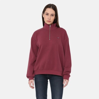 дамски,горнища,с,качулка,дамски,ежедневни,облекла,levis,levis,everyday,quarter,zip,bistro,green,burgundy