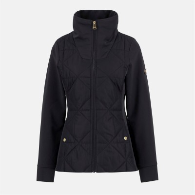 яке,дамски,якета,и,палта,barbour,international,women's,kya,long,sleeve,quilted,jacket,black