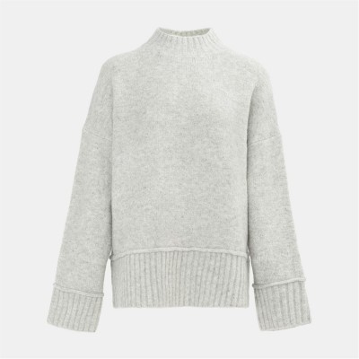 пуловер,дамски,плетени,дрехи,miso,high,neck,jumper,women,grey