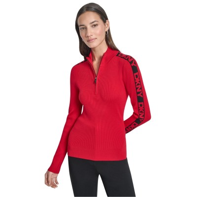 плетена,блуза,дамски,плетени,дрехи,дамски,топове,dkny,women's,tape,knitted,top,red
