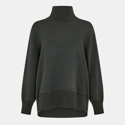 дамски,ежедневни,облекла,varley,womens,barker,high,neck,sweat,olive,marl