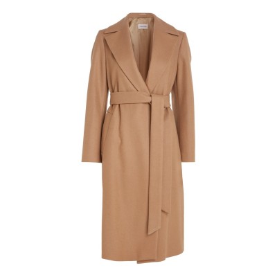 дамски,якета,и,палта,calvin,klein,essential,wrap,coat,safari,canvas