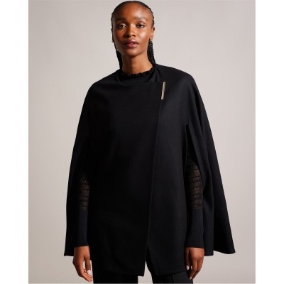 шапка,дамски,якета,и,палта,ted,baker,melton,cape,ld99,black