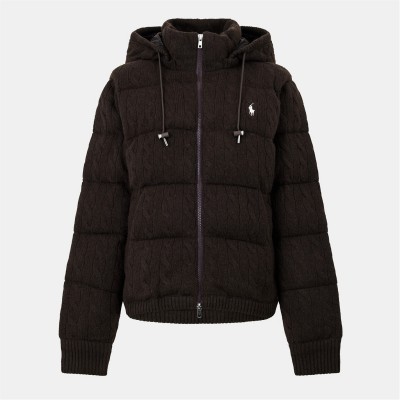 яке,дамски,якета,и,палта,polo,ralph,lauren,women's,insulated,short,puffer,jacket,walnut,brown