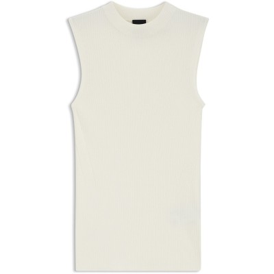 дамски,плетени,дрехи,дамски,топове,boss,women's,feskies,knitted,slim,fit,mock,neckline,top,open,white
