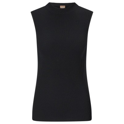 дамски,топове,boss,women,s,feskies,knitted,slim,fit,mock,neckline,top,black