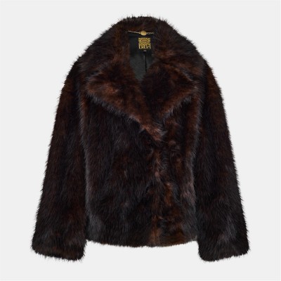 дамски,жилетки,biba,biba,faux,fur,jkt,ld54,brown
