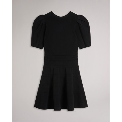 дамски,поли,и,рокли,дамски,плетени,дрехи,ted,baker,ted,knit,skater,dres,ld54,black