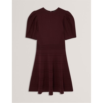дамски,поли,и,рокли,дамски,плетени,дрехи,ted,baker,ted,knit,skater,dres,ld54,dk,red