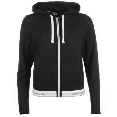 суичър,дамски,горнища,с,качулка,дамски,ежедневни,облекла,calvin,klein,cotton,zip,hoodie,black