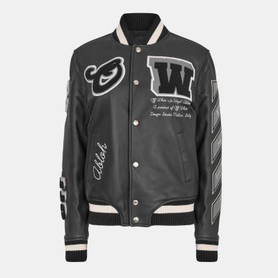 дамско,яке,дамски,якета,и,палта,off,white,women,s,two,tone,varsity,jacket,black